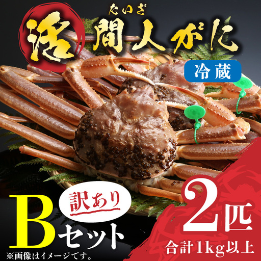 （訳あり）活間人がに　2匹　Bセット　1/22～2/21発送予定