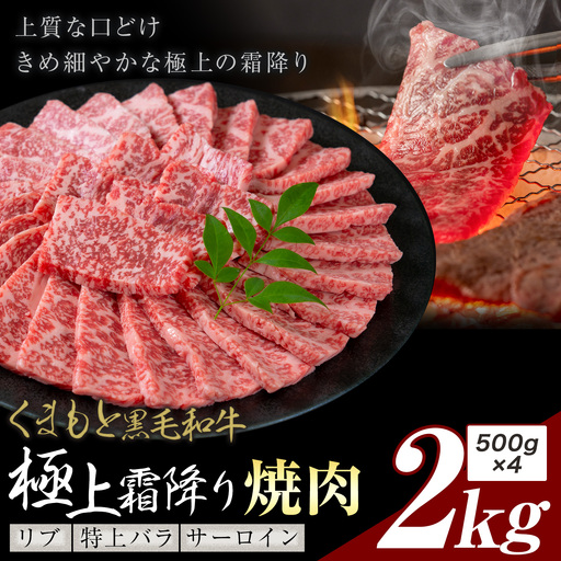 黒毛和牛 極上霜降り リブ サーロイン 特上バラ 焼肉 2kg