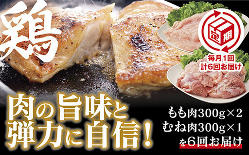 B118[定期(6回)]秋川牧園 旨みたっぷり鶏肉セット