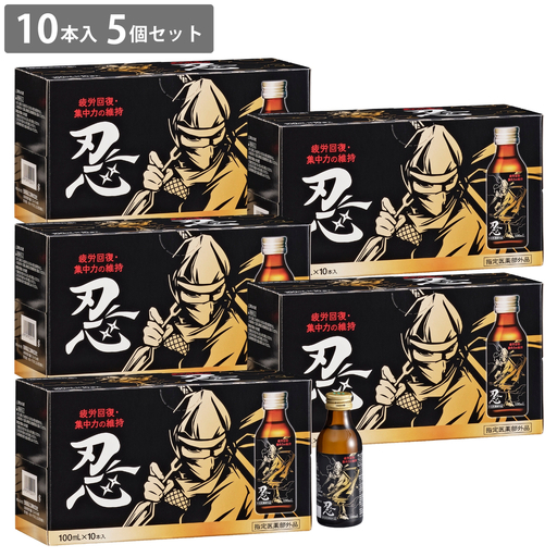 【タウリン はちみつ風味】 日新薬品工業 チオタミンD忍 100ml 50本(5箱) ｜ 栄養ドリンク 疲労回復 二日酔い [指定医薬部外品]