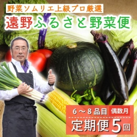 【発送月固定定期便】遠野ふるさと野菜便 野菜ソムリエ 厳選 詰め合わせセット 岩手県遠野市 全5回【配送不可地域：離島】【4092423】
