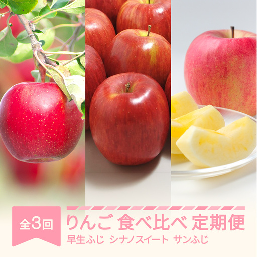 [先行予約]りんご食べ比べ定期便3回コース 令和9年産 sb-ftrix3-a