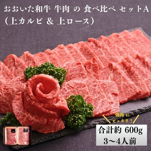 おおいた和牛 食べ比べ セットA (上カルビ 上ロース)  合計 600g 3~4人前 | 津久見市