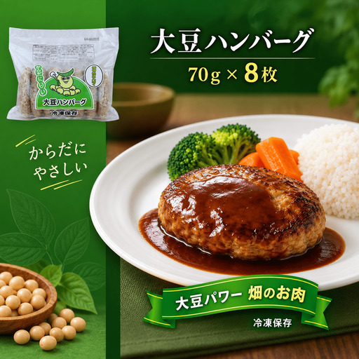 大豆ハンバーグ 70g×8枚入 / ハンバーグ お肉 おかず チーズ チーズハンバーグ[daif013]