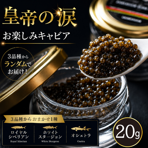 キャビア [お試しキャビア]皇帝の涙 20g 3品種からランダムで1種