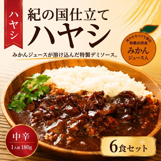 紀の国仕立てハヤシ 6食 1人前180g (B1192-1)