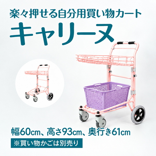 買い物カート キャリーヌ アルミ製 (組み立て式)＼ お買物を サポート します / 岩手県 北上市 三協製作所