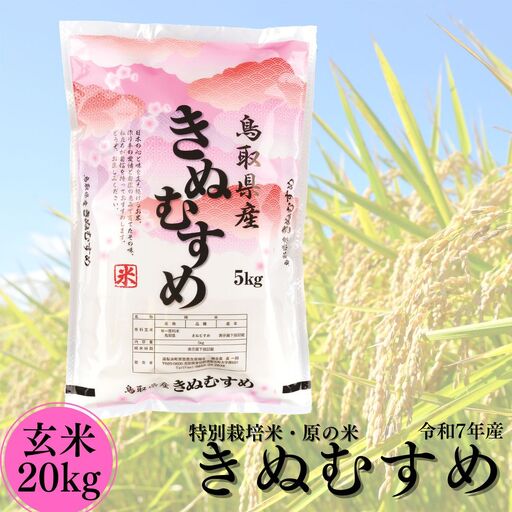 新米 令和8年産 玄米 20kg きぬむすめ 特別栽培米 原の米 | 51MZ