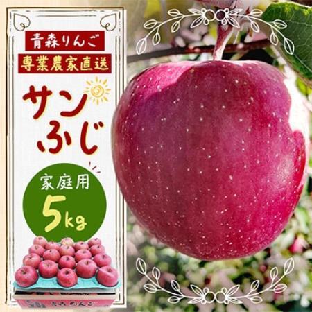 青森県産サンふじご家庭用(訳あり) 約5kg[配送不可地域:離島]