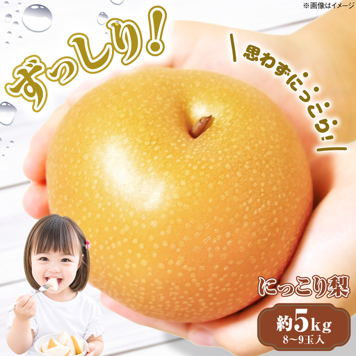 にっこり 梨 (約5kg/8?9玉入) なし ナシ 果物 フルーツ 三次市 / 西田農園[APDH001]