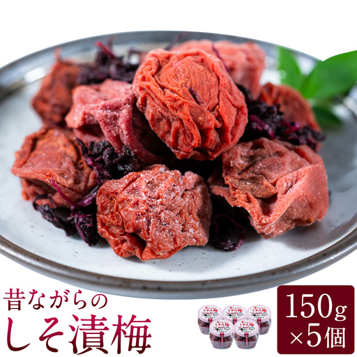 梅干し 昔ながらのしそ漬梅 150g×5個 計750g 薩摩西郷梅生産組合