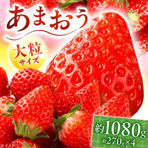 あまおう いちご 1080g（約270g×4パック）【2027年1月中旬より順次発送】《築上町》【株式会社HSP-テクノ】 いちご 苺 グランデ等級 果物 イチゴ[ABFG001]