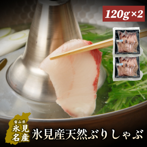 ＜先行予約＞＜26年産新物＞氷見漁港でとれた天然寒ぶりしゃぶ120g　2個 ＜2026年12月中旬以降順次発送＞  富山県 氷見市 鰤 しゃぶしゃぶ 冷凍 鍋