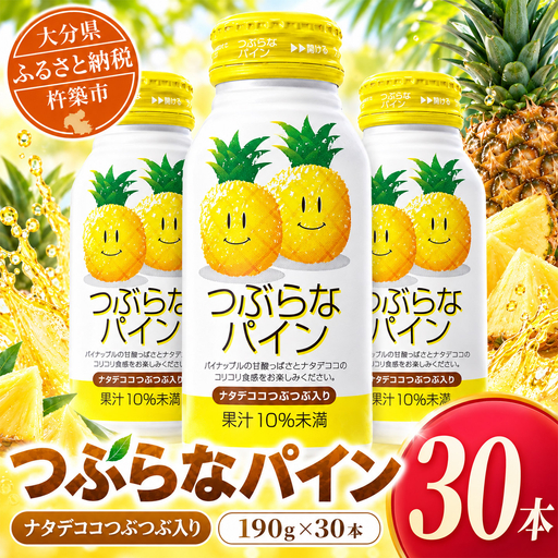 つぶらなパイン 30本 ご当地ジュース パイナップル パインジュース [131-107]