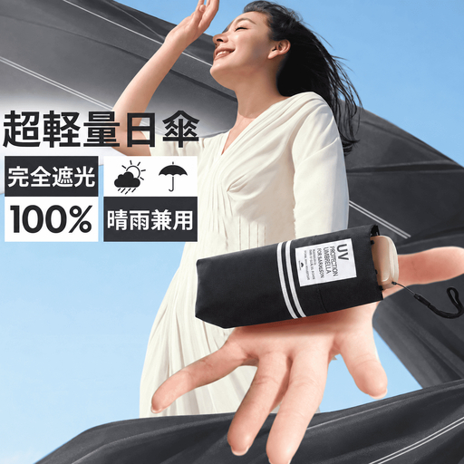 折りたたみ傘 ブラック 日傘 折りたたみ 完全遮光