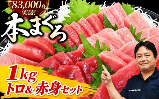 本マグロ 本鮪 トロ 赤身 1kg セット【12月発送】【nks105C-12】