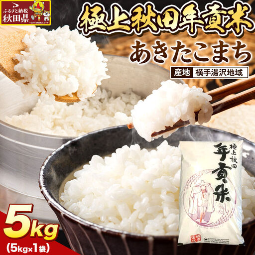 米 極上秋田年貢米 あきたこまち 横手湯沢地域 5kg 令和7年産 秋田県産