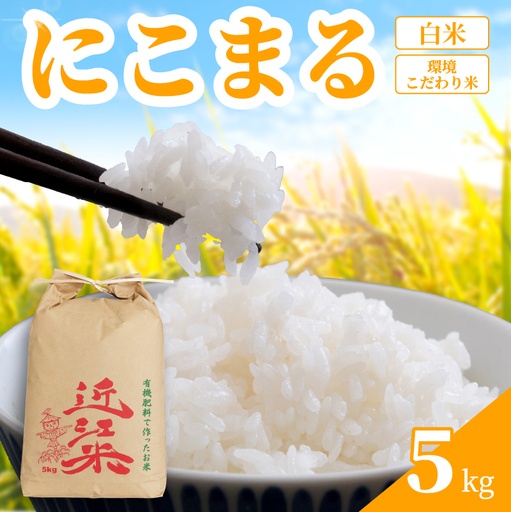 [ 新米予約 ] 新米 令和8年産 にこまる 5kg 白米 米 R8 年産 2026年産 国産 農家直送 環境こだわり お試し用 単品 小分け 単品 お米 こめ おこめ ライス コメ 精米 おいしい 産地直送 人気 おすすめ 5キロ kome okome 2026年 送料無料 滋賀県 日野町 育農舎 [IN030_R8]