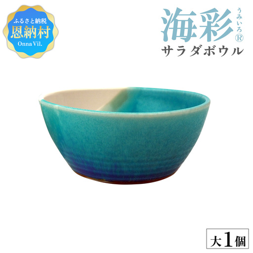 [青風窯:海彩]サラダボウル 大 1個(陶芸家・玉田彰)