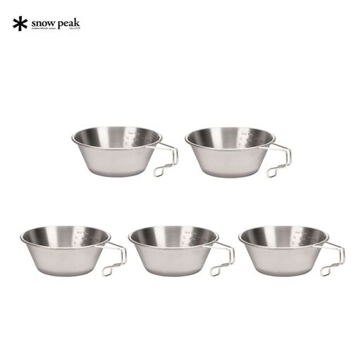 スノーピーク チタンシェラカップ 5個セット E-104 (Snow Peak) キャンプ用品 アウトドア用品【038S028】