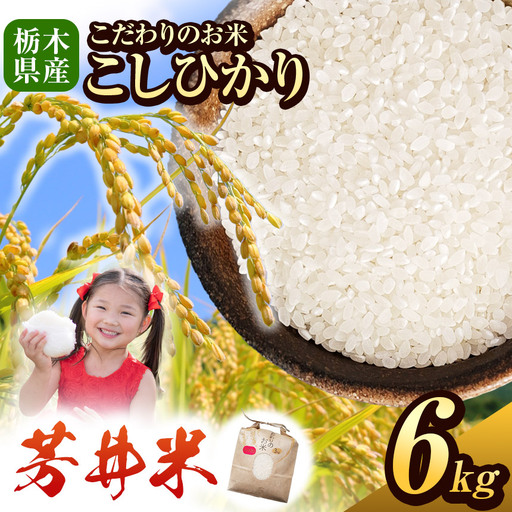 令和8年度産 新米 那珂川町産芳井米 3kg×2｜栃木県 那珂川町 送料無料