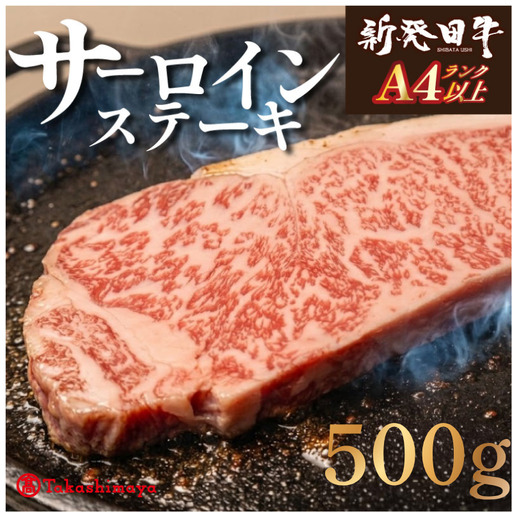 [髙島屋選定品] サーロイン ステーキ 牛肉 500g にいがた和牛 和牛 新発田牛 赤身 焼肉 ふるさと納税 BBQ バーベキュー キャンプ 特選 贅沢 厳選 ブランド牛 ギフト 贈答 お歳暮 新潟 新潟県 新潟産 新発田 新発田市 産 えのもとミート tenomoto002