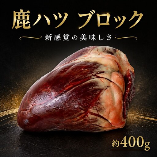 鹿肉 ハツ 400g ブロック ジビエ [ 鹿肉 ]