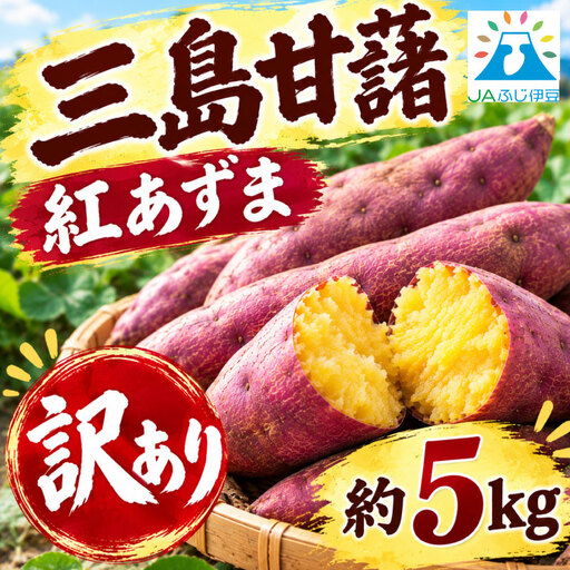 [予約受付中] 訳あり 三島甘藷 約5kg 紅あずま さつまいも 甘藷 芋 野菜 農産物 新鮮 産地直送 みしまるかん JA 国産 箱根西麓三島野菜 静岡県 三島市