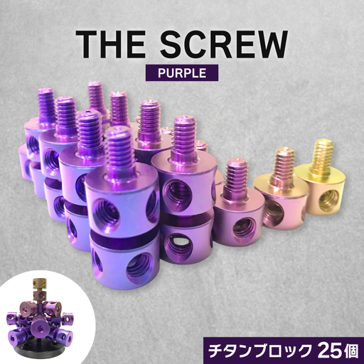 ネジ おもちゃ THE SCREW チタン25個入 パープル系