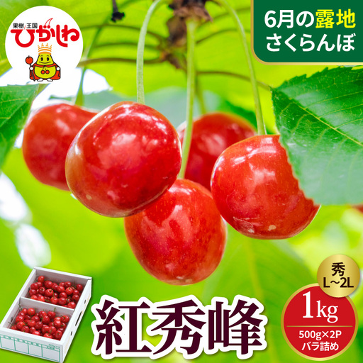 2027年産 さくらんぼ 紅秀峰 秀L～2L 1kg バラ詰め(500g×2P) さくらんぼ