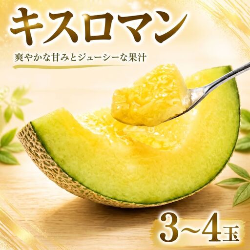 [2027年先行予約] メロン キスロマン 3〜4玉 計 5kg 以上 茨城 果物 くだもの フルーツ 果実 青肉 青肉メロン 国産 めろん meron melon 旬 デザート 産地直送 農家直送 数量限定 期間限定 旬 お取り寄せ プレゼント ギフト 贈り物 ふるさと納税 茨城県 鉾田市 ほこた 佐藤農園