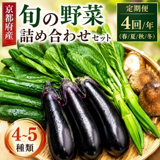 [訳あり・定期便]旬の野菜詰め合わせ(全4回 春・夏・秋・冬)野菜 旬野菜 旬 季節の野菜 京都 京田辺市