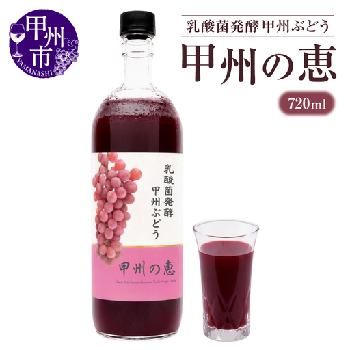 乳酸菌発酵甲州ぶどう「甲州の恵」720ml×1本(NB