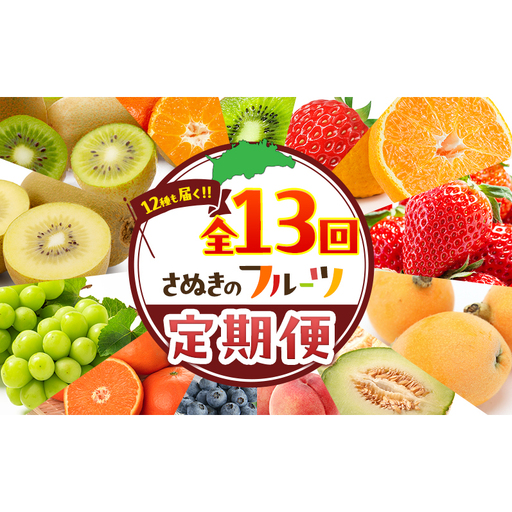 フルーツ 定期便 メロン ブルーベリー 桃 フルーツ【全13回 香川県産】 【46312861】