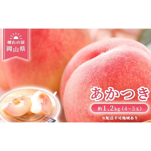 [ 2027年 先行予約] 桃 岡山県産 あかつき 約1.2kg(4〜5玉) [2027年7月上旬-中旬頃出荷] 白桃 岡山 はくとう スイーツ フルーツ 果物 先行予約 数量限定 期間限定 岡山 里庄町 モモ もも 桃