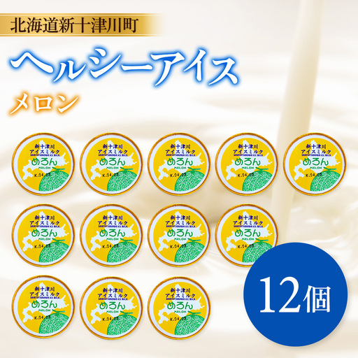 新十津川町 ヘルシーアイス メロン12個セット[12037]