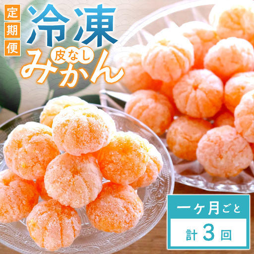 【毎月定期便】愛媛県産 冷凍みかん定期便｜シャーベット感覚で楽しむ完熟みかん【G25-393】全3回【4083941】YWTAP334