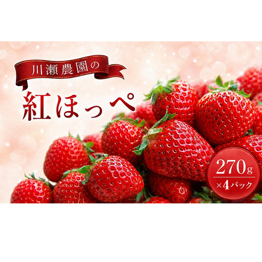川瀬農園の紅ほっぺ　４パック