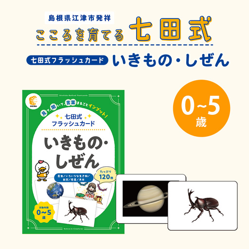 七田式 フラッシュカード かな絵ちゃんシリーズ いきもの・しぜん SC-72 | しちだ 幼児教育 言葉 絵 右脳 記憶力 子育て 教育 教材 子ども 語彙力 発想力 イメージ力 リニューアル カードフラッシュ 絵カード