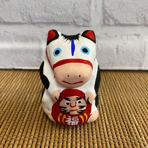 達磨抱き午(うま)手作り張子人形【埼玉県 春日部市 達磨抱き午 うま 干支 置物 手作り 張子人形 縁起物 伝統工芸 ギフト】（AW013-1）