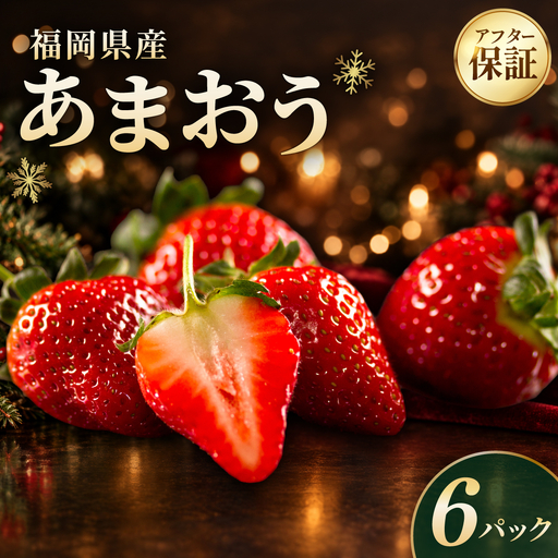 福岡県産あまおう6パック（約250g×6パック）