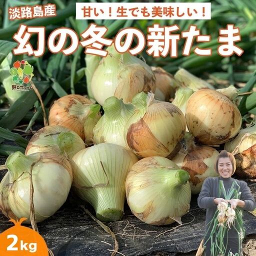 [野口ファーム]幻の冬の新たまねぎ 2kg ◆配送12月〜