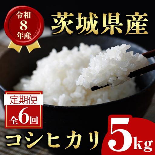 米 定期便 コシヒカリ 5kg 6ヶ月 【定期便】【ho1795】