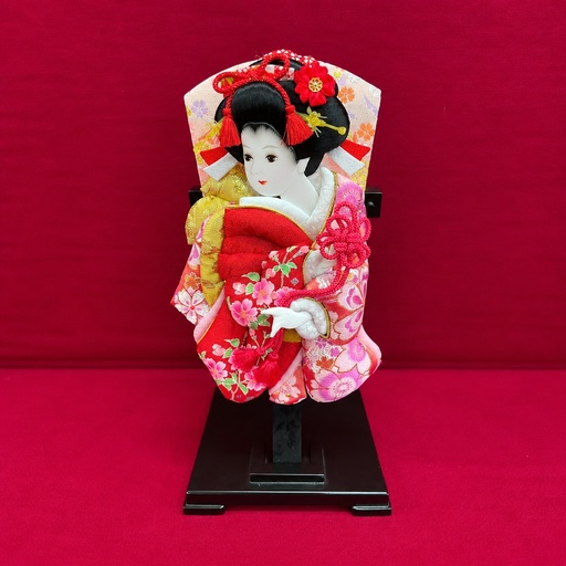 押絵羽子板　女物10号(約30cm)　飾り台付【埼玉県 春日部市 押絵羽子板 羽子板 女物 10号 約30cm 飾り台付 職人手作り 正月飾り】(AR001)