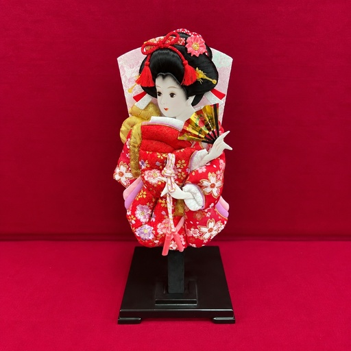 押絵羽子板　女物13号(約39cm)　飾り台付き【埼玉県 春日部市 押絵羽子板 羽子板 女物 13号 約39cm 飾り台付 職人手作り 正月飾り】(AR002-1)