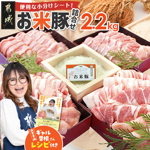 [2026年11月お届け]お米豚2.2kgセット〔14-3101-2611〕_(都城市)