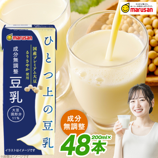 豆乳 成分無調整 200ml 24本セット 2ケース 計48本