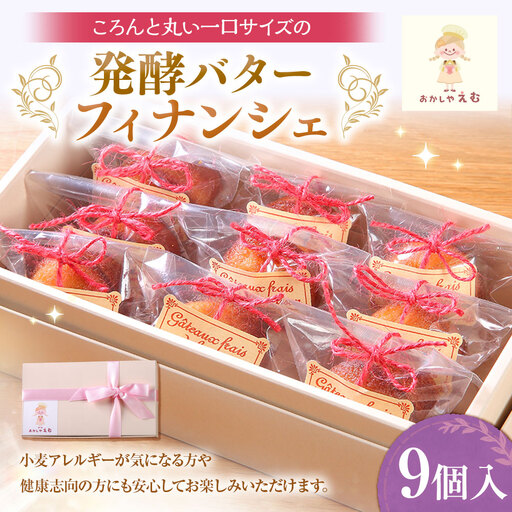 発酵バターフィナンシェ 9個入 お菓子 スイーツ 洋菓子 焼き菓子 フィナンシェ グルテンフリー 一口サイズ ミニフィナンシェ 健康志向
