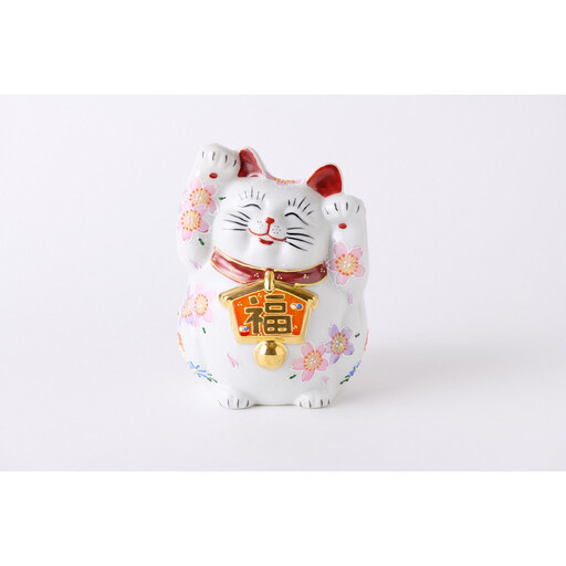 4.5号絵馬両手招き猫 桜盛