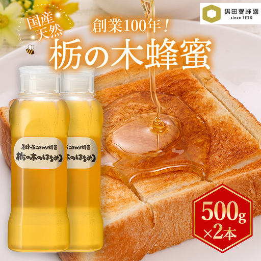 〈創業100年〉 蜂蜜 国産 栃の木 500g×2 | はちみつ ハニー とち蜜 トチノキ
